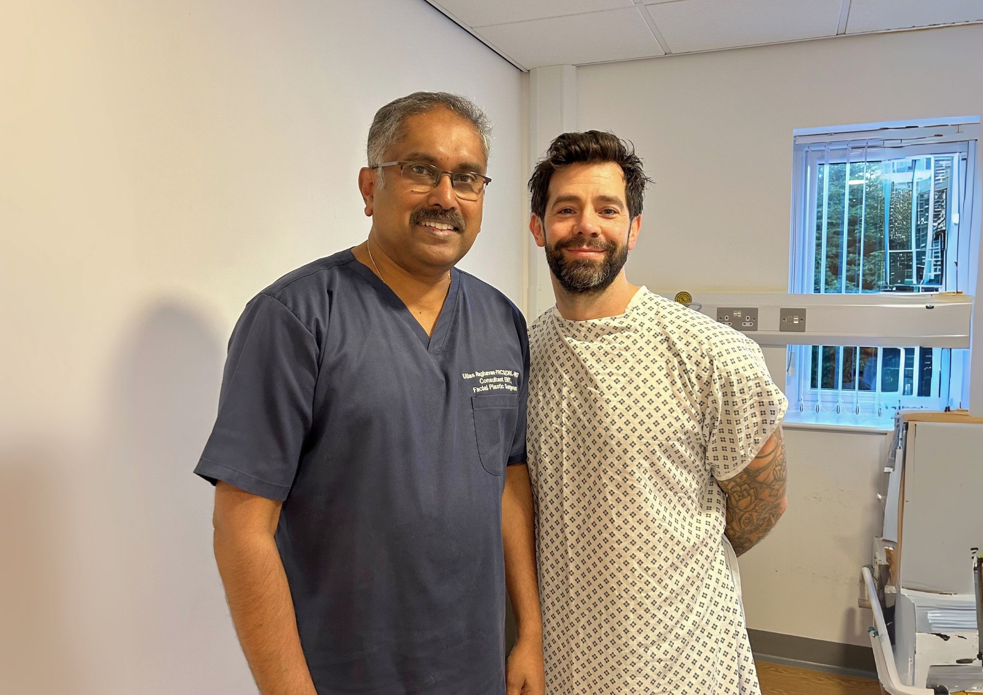 Charlie king with ENT specialist Mr Raghavan Charlie king with ENT specialist Mr Raghavan